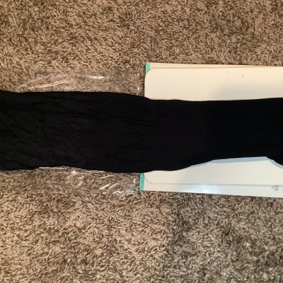 Round the Clock extra firm longer control top opaque pantyhose, black, sz: B